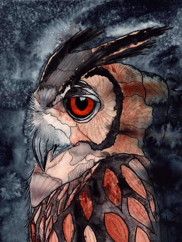 Linjig Uggla Fine Art Print
