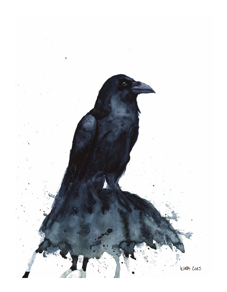 Stående Korp Fine Art Print